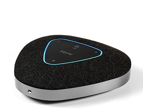 iHome Altoparlante e microfono da conferenza, USB e Bluetooth, con 3 microfoni a cancellazione del rumore, per casa e ufficio, compatibile con Mac, Windows, iOS e Android