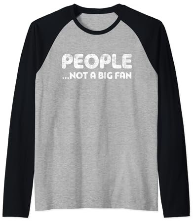 People Not A Big Fan T-Shirt Introvert Shirt Raglan Baseball Tee