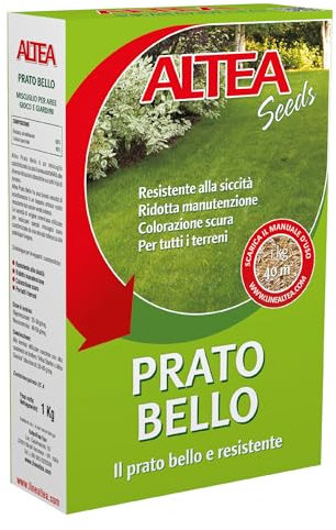 Tecnokit Semi Prato Resistente - Semeneti Per Prato Rustico E Resistente Al Calpestio - Semi Erba Confezione 1 Kg - 50 mq