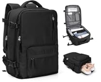 SZLX Borse da Cabina per Easyjet 45x36x20 Zaino da Viaggio Donna Ryanair 40x20x25 Bagaglio a Mano con porta usb zaino da viaggio aereo bagaglio a mano zaino per laptop Casual Daypack Nero