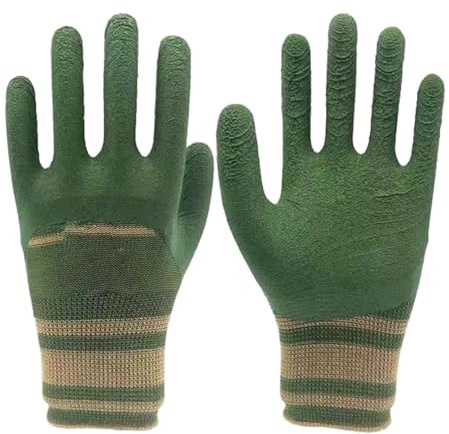 Gardening Gloves - Waterproof Garden Gloves | Anti-Slip Outdoor Protective Working Glove | puncture-proof Rubber Coated Work Gloves | Working Glove for Planting and Yard Work
