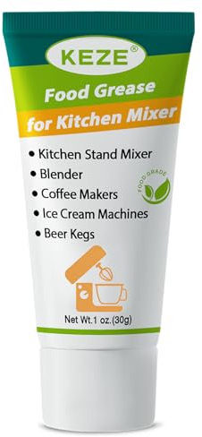 KEZE Livsmedelsklassat fett, espressomaskinfett, mixers, köttskärare, glassmaskiner, kaffebryggare, rostskydd, 1-pack