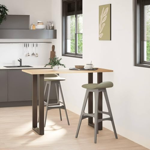 Gecheer Gambe per tavolo da bar, struttura robusta design pratico 40x(100-101) cm acciaio naturale, for bar table personalizzazione montaggio facile