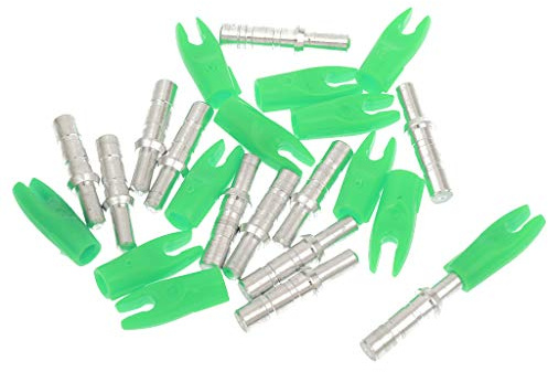 CRDARAAV 12 Pieces Plastic Archery Precision Nocks for ID 4.2mm Arrow Shaft Universal Green