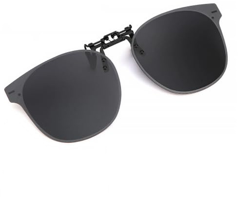 Yerozhui Clip Gafas de Sol Clip Solar Gafas Polarizadas Ultraligero Abatible Protección UV400 Adaptador Para Gafas De Vista Hombre Mujer Conducción Uso Diario Montura Universal