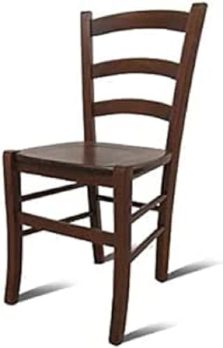 Dmora Sedia Classica massello e fondello, Made in Italy, cm 45 x 44 x 87, Colore Noce, Marrone, Seduta in Legno