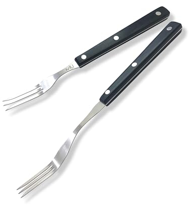 WALLFARM Granny Forks 2-Piece Set - Pro-Grade Stainless Steel - Heat-Resistant BBQ Meat Fork - Ideal for Serving, Cooking, Turning, Roasting, Shredding, Barbecue - 10 & 12