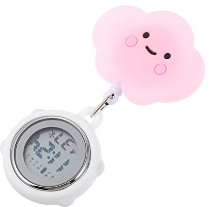 UKCOCO Pocket Watch Montres D' Numériques Multifonctions pour Femmes Clip sur Montre D' Clip sur Montre de Poche Numérique Watch
