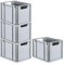 SET SUPER ÉCONOMIQUE 4x Bac Euro NextGen Economy | Poignées ouvertes | HxLxP 32x30x40cm | 30 litres | Eurobox, boîte industrielle, boîtes de rangement, empilables
