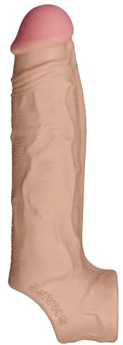 Shaft Guaine e prolunghe per il pene Model F Size 1 Liquid Silicone Sleeve Pine Flesh 19,8 cm