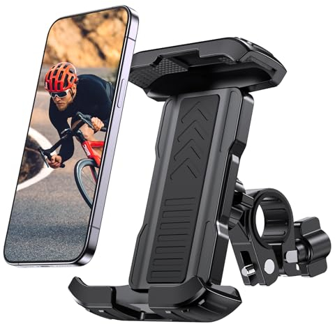 Miracase 2025 Handyhalterung Fahrrad Universal:Handyhalterung Fahrrad Lenker fur Scooter/Roller,Kompatibel mit iPhone 16/15/14/13/12Pro Max und Galaxy s25/s24/s23/s22 Ultra