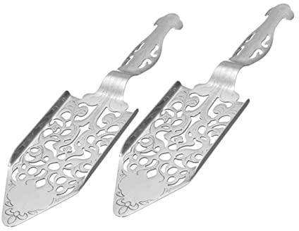 LABRIMP Cuillère à Absinthe En Acier Inoxydable 2 Pièces Filtre Creux Outil De Bar Pour Cocktails Cuillère à Sucre Accessoire De Mixologie