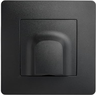 DEBFLEX - Caly - Salida de Cables con Sujetacables - Para Ocultar el Cableado de Aparatos sin Enchufe Eléctrico - Personalizable - ABS - Instalación Empotrada - Negro - 71 x 71 x 27 mm