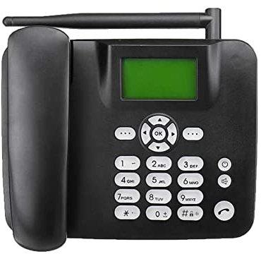 YIWEOG Telefono fisso senza fili 4G Supporto telefonico da tavolo GSM 850/900/1800/1900MHZ Scheda SIM Telefono cordless con antenna Radio Sveglia Funzione SMS per casa Casa Call Center Ufficio