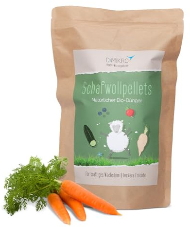 DIMIKRO Schafwollpellets - organischer Langzeitdünger - 1 kg