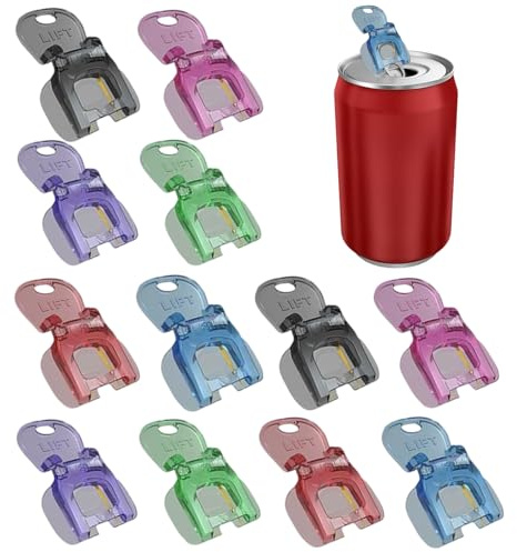 FmtwPhn Abridor de Latas de Bebida - 12 Piezas Abridor de Latas Manual Fácil | Protector de Manos Multiusos para Abrir Pestañas de Botellas para Restaurante Fiesta Bar Camping Aire Libre