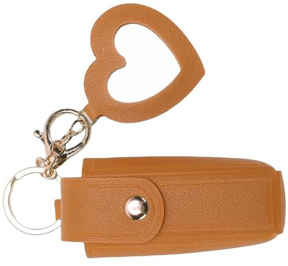 Pssopp Porte-rouge à Lèvres Étui à Rouge à Lèvres avec Miroir, Sac à Main Portable en Cuir PU Porte-clés Porte-rouge à pour Femmes Organisation de Voyage et Accessoires de Rangement de Transport (#13)