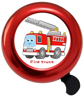 GXGM 1 Pièces Sonnette velo, Klaxon velo enfant, Mini de Vélo camion de pompiers Sonnette Velo pour Vélo Scooter Tricycle Mini Son-nette de Vélo
