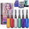 Tiza de Pelo, Cabello Tiza, Temporales de Cabello, Dye Touchup Mascara,6 Colores Temporal Tiza de Pelo No Tóxicas Lavables Color de Tiza Para Niños DIY Fiesta y Cosplay