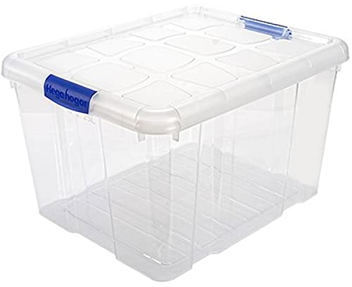 Tradineur – Caja de Almacenamiento – Fabricado en plástico – Contenedor para almacenar Juguetes, Libros, Ropa, Mantas – N.º 2 – 25,5 x 41,5 x 35 cm – 25 L