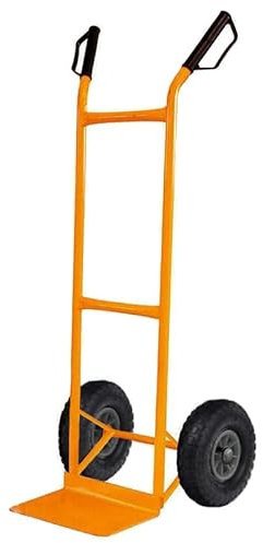 Virsus Carrello Portapacchi Professionale GIALLO 3417, misura 55x35x113 cm, con Maniglie di Sicurezza e 2 Ruote Pneumatiche, Montacarichi per trasporto di carichi pesanti, Portata Massima 200 Kg