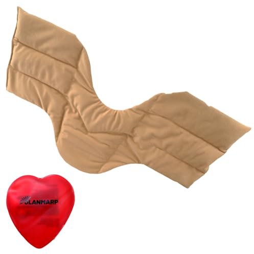 KRYOTHERM NATUR GETREIDEKISSEN - WOHLTUENDE WÄRME UND SCHMERZLINDERUNG FÜR DEN GANZEN KÖRPER + Olanmarp Handwärmer Herz (Nackenkissen Comfort 52x26cm)