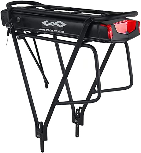 36 V 13 Ah elcykelbatteri 250 W/350 W/500 W litiumjon cykelbatteri för 26–28 tum skivbroms V-broms bakhjul cykel Mifa, Aldi, Prophete, Rex