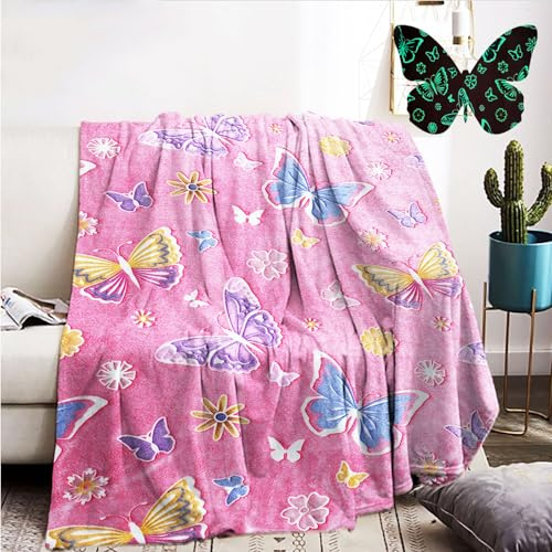 BNREDA Manta de Peluche para niños, Manta de vellón de Franela Brillante, Manta de sofá Suave y cálida, Regalos de cumpleaños de Navidad para niños y niñas (G, 130x150cm)