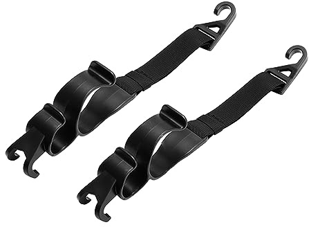 ZUXOCY 2pcs Vehicle Back Seat Headrest Hook Hangers for Purse Grocery Bag Handbag Car Interior Storage Simple Installation Car Vehicle Back Seat Headrest Holder Hangers Holder