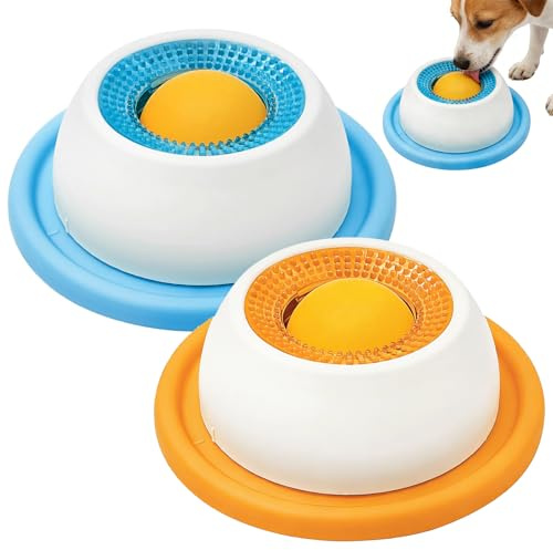 DIANLIANG 2 Pezzi Palla da Leccare per Cani Lick Sphere Ciotola Antistress Cane Lick Ball per Cani