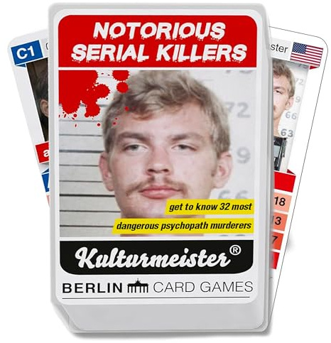 Notorious Serial Killers: Das Quartett-Spiel mit den 32 berüchtigsten Serienmördern - Gänsehaut garantiert!