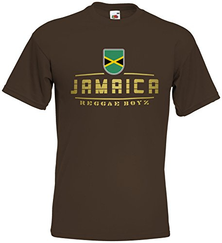 Jamaika T-Shirt Jamaica Fanshirt Nation WM Trikot Chocolate XXL