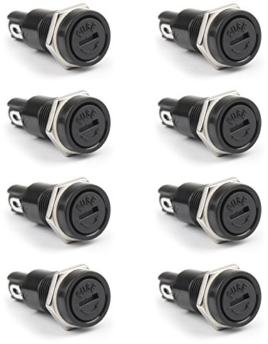 Topteng SCI R3-11-Modell, professionelle Qualität, 5 x 20 mm Sicherungshalter für AC 250 V, 10 A, 8 Stück (8P, 8, PCS)