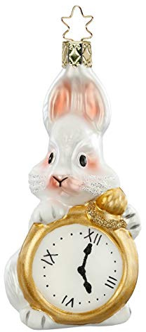 Inge Glas - Verspäteter Hase - Christbaumschmuck, Baumschmuck - Glas - 1 Stück
