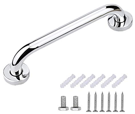 Barre d'Appui Douche Poignée Acier Inoxydable Salle Bains Barre d'Appui Robuste de Sécurité Barres pour Personnes Âgées Handicapées Enfants 30CM