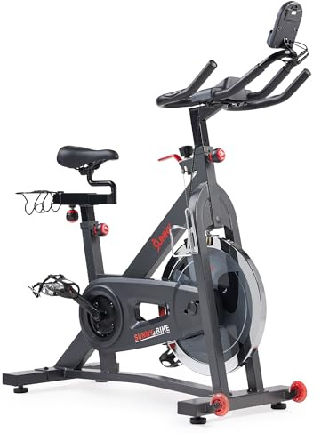 Sunny Health & Fitness Smart Pro Indoor Cycling Exercise Bike, Felt Resistance and Belt Drive with Bluetooth Connectivity and SunnyFit® App - SF-B901SMART