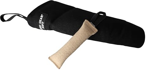 Dingo Gear Set: Manchette de Morsure en Nylcot midi Souple Plus Jouet en Jute, pour IGP Sports Canins Dressage de Chiens, Niveau 3 Avancé - Noir (S10049)