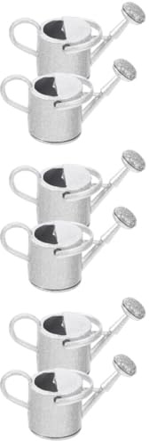 Toyvian Mini Annaffiatoio in Latta Per Casa Delle Bambole Set Di 6 Strumenti Da Giardino in Miniatura Per Bambini Accessori Decorativi Per Gioco Di Simulazione E Finta Gioco 1.57X1.77X0.98 Pollici