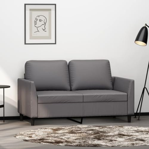 LAPOOH 2-sitsig soffa, grå, 120 cm, konstläder, loungesoffa, soffor och soffor, relaxsoffa, soffa för vardagsrum, 359330
