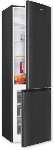 Exquisit Kühl-Gefrierkombination, 262 Liter, Alarm-Funktion, 4 Glasablagen, 3 Gefrierschubladen, Kühlschrank mit 4-Sterne-Gefrierfach, KGC265-70-040D inoxlook-az