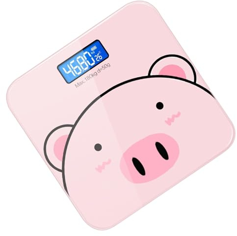 Balance Pese Personne Électronique, Balance Pese Personne Numérique Pour Enfant Et Adultes, Avec Écran LED, Rechargeable Par USB, Poids Max. 180 Kg