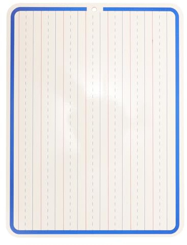 MAGICLULU Tableau Blanc Effaçable Double Face Ligné 30,2 X 23 CM MDF pour Adolescents Tableau d'Écriture d'Apprentissage à Sec Lignes pour Classe et Bureau