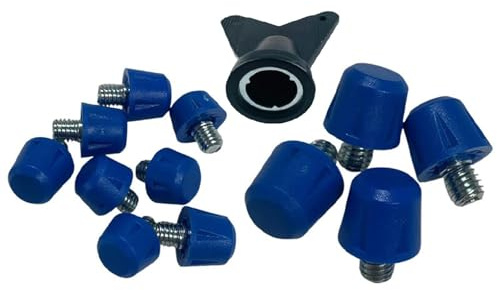 Fonowx 12 Pezzi di Tacchetti per Scarpe Da Calcio, Tacchetti per Scarpe Da Rugby con Chiave, Tacchetti Portatili per Scarpe Da Calcio