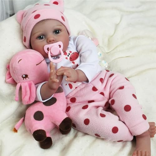 ZIYIUI Bambola Reborn 22 Pollici 55 cm Vinile Silicone Morbido Simulazione Bambina Neonato Giocattolo Realtà Fatto a Mano Regalo di Natale di compleanno Reborn Dolls