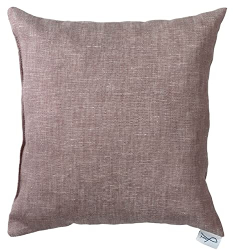 Körsbärskärnkudde, ekologisk värmekudde, handgjord i Tyskland – värme- och kylbehandling – massageterapi – värmekudde (30 x 30 cm, linne gammalrosa)