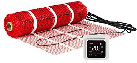 Selfio 900 Watt Elektrische Fußbodenheizung 6m² 1200 x 50 cm Heizmatte mit WiFi Raumthermostat C16