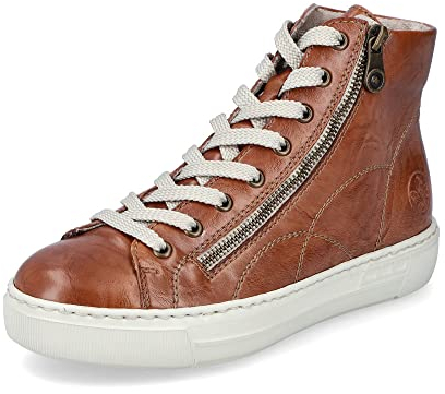 Rieker Damen Schnürstiefeletten L9880, Frauen Stiefeletten,übergangsschuhe,Boots,Stiefel,Bootee,Booties,halbstiefel,braun (24),42 EU / 8 UK