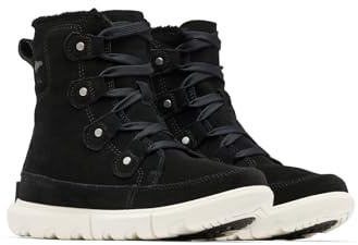 Sorel Womens Explorer Joan Wp Fashion Boot, Black Fawn Explorer Next Joan, 5 UK