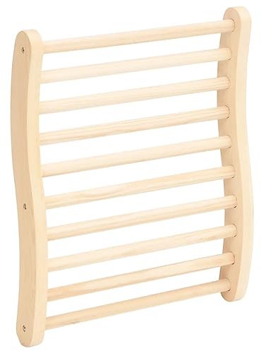 Pool & Spa - Respaldo de madera maciza de pino para sauna en forma de S para hogar y jardín