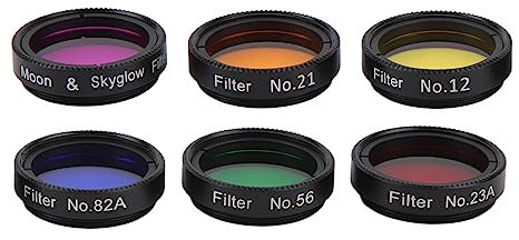 KIMISS Teleskopfilter 6-in-1-kompatibler Mondfilter für 1,25-Zoll-Teleskope